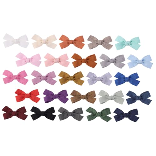 DRESSOOS 25stücke Haarspangen Mit Schleife Für Mädchen Haarnadeln Mit Schleife Haarschleifenclip Haarschleifen Für Mädchen Haarspangen Für Frauen Haarzubehör Für Alltag Und Partys von DRESSOOS