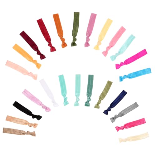 DRESSOOS 25stücke Kleine Haargummis Aus Bändern Elastische Haar-accessoires Für Mädchen Süße Haarseile Zum Binden Von Pferdeschwanzhaltern von DRESSOOS