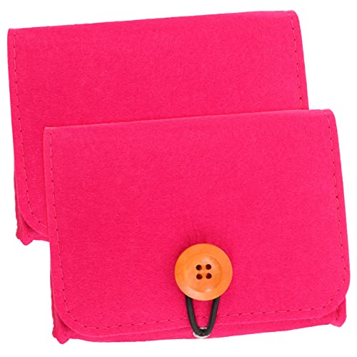 DRESSOOS Tragetasche 2er Set Aufbewahrungstasche Für Ätherische Öle Filzmaterial Organizer Für Nachttisch Schreibtisch Geldbörse von DRESSOOS