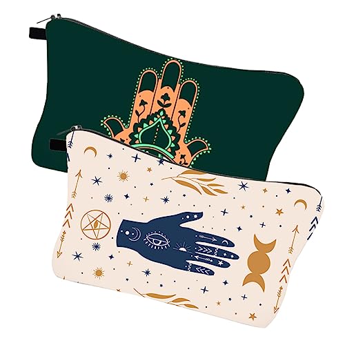 DRESSOOS 2stücke Kosmetiktasche Mit Großem Fassungsvermögen Make-up-Reisetasche Tragbarer Make-up-Organizer Kosmetik-Reisetasche Praktische Aufbewahrungstasche Für Kosmetika Und von DRESSOOS