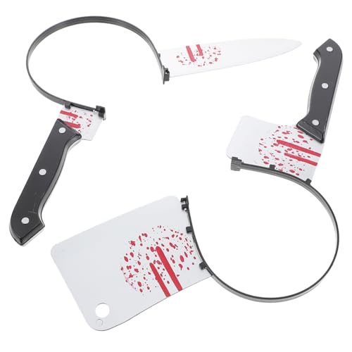 DRESSOOS 2St Party-Trick-Stirnband Gruseliges Halloween-Stirnband gefälscht Schminkschablonen halloween haarschmuck kopfschmuck -Trick-Haarband Party-Haarreifen von DRESSOOS