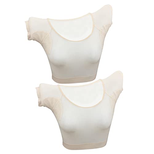 DRESSOOS 2St Schweißpolster- Kurzarmhemden für Damen Achsel-Schweißpads oben Frauen sprühen sommeroutfit damenunterwäsche Sweatweste für Damen Schweißpads anziehen Modal von DRESSOOS