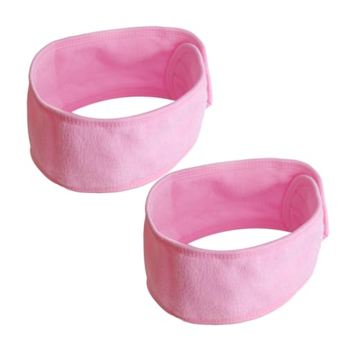 DRESSOOS 2St Turban-Mütze Haarband hair- hairwrap badehut bademützen Hautpflege-Stirnband Stirnbänder für Damen Haargummi Kopftuch waschen Yoga-Stirnband Sanft Schal Badetuch Rosa von DRESSOOS