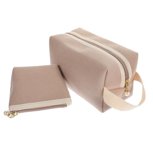 DRESSOOS 2stücke Damen Kosmetiktaschen Cord Praktische Reise-Organizer Für Makeup Und Lippenstift Für Unterwegs Und Leicht Und Langlebig von DRESSOOS