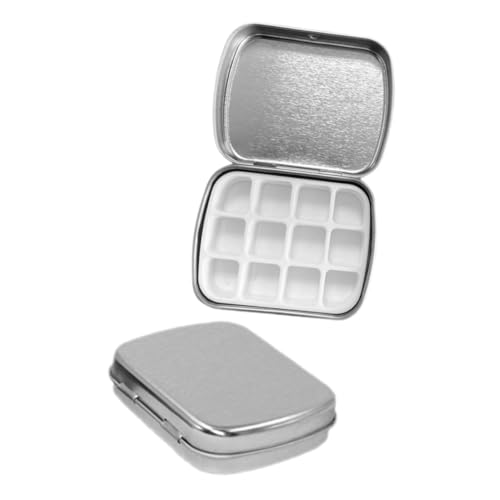DRESSOOS 2er Set Nagellack Nagellack Paletten Und Organizer Mit 12 Fächer Einsätzen Silberfarben Für DIY Nageldesign Und Nagelpflege DRESSOOS 2er Set Nagellack Nagellack Paletten Und Organizer Mit 12 Fächer Einsätzen Silberfarben Für DIY Nageldesign Und Nagelpflege von DRESSOOS