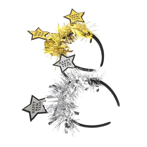 DRESSOOS 2stücke Neujahrs- -stern-haarreif Festlicher Kopfschmuck Für Feiertagsfeiern Für Weihnachten Silvester Und Festliche Anlässe von DRESSOOS