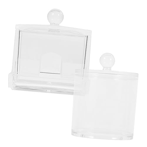 DRESSOOS 2er Set Kosmetik Aus Transparentem Organizer Für Wattepads Und Kosmetikprodukte Praktische Aufbewahrungslösung Für Zuhause Und Badezimmer von DRESSOOS