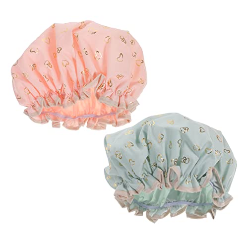 DRESSOOS 2st Duschhaube Kappe Motorhaube Dusche Haarhaube Duschhut Für Damen Bade-duschhut Badewanne Haar Abdeckung Salonhut Siehe von DRESSOOS
