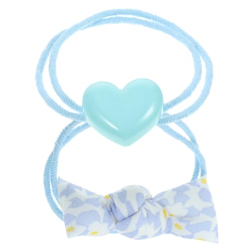 DRESSOOS 2stücke Elastische Haargummis Mit Schleifen Für Mädchen Bunte Haarbänder Für Kleinkinder Haarschmuck Jeden Anlass Und Tägliche Verwendung von DRESSOOS