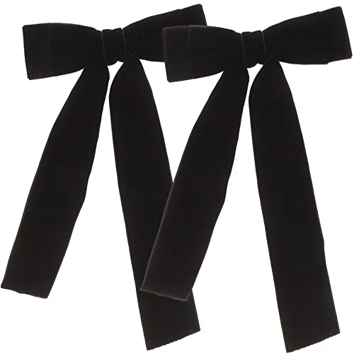 DRESSOOS 2stücke Haarspangen Mit Schleife Haarnadel Kopfschmuck Mit Schleife Große Bowknot Lange Band Haar Clips Für Damen Langlebig Und Sicher von DRESSOOS