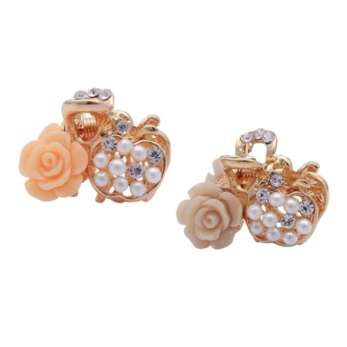 DRESSOOS 2stücke Haarspangen Aus Legierung Elegante Haarklammern Rosé Und Walnussfarbe Für Hochzeitsfrisuren Und Tägliche Styles Perfekter Haarschmuck Für Damen von DRESSOOS