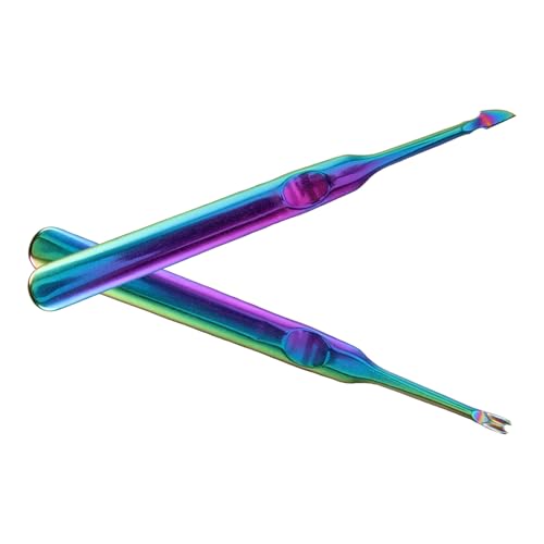 DRESSOOS 2st Nagelhautschieber-entferner Nagelhautschneider Nagelhautentferner Tücher Clipper Bausatz Schermaschinen Aufkleber Nagellackentferner Nagelhautpflegeset Rostfreier Stahl von DRESSOOS