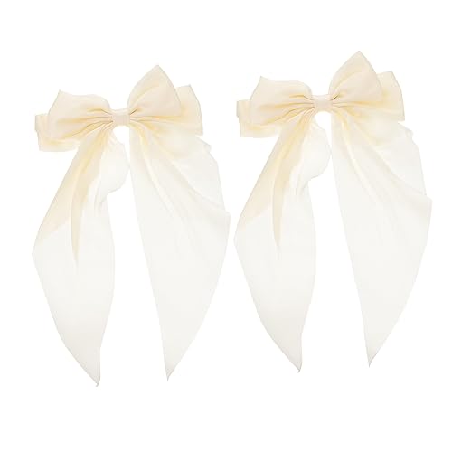 DRESSOOS 2st Schleife Haarnadel Haarspange Strass Binden Satin-haargummis Perlenschleier Clip Strasssteine Haarnadeln Haarspangen Für Damen Haarschleifenhalter Haarklammer Polyester Beige DRESSOOS 2st Schleife Haarnadel Haarspange Strass Binden Satin-haargummis Perlenschleier Clip Strasssteine Haarnadeln Haarspangen Für Damen Haarschleifenhalter Haarklammer Polyester Beige von DRESSOOS