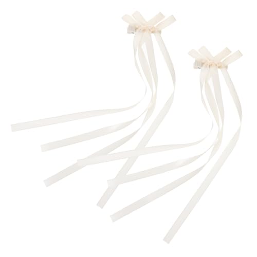 DRESSOOS 2St Schleife Haarnadel Bogenclip Schleife Krokodilklemmen kinder haarschmuck Haar Klammern Haarbänder Haarklammer Band für Haare Haarspangen zum Stylen Krawatte Gurt Pferdeschwanz von DRESSOOS