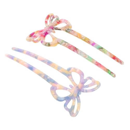 DRESSOOS 2st Schmetterlingshaarnadel Aus Acetat Kleiderbügel-etikettenclip Kleiderständer-etikett Süße Haarnadeln Hut-wärmeleitpad Schnallensattel Drehbarer Hefter Kleidung Essigsäure von DRESSOOS