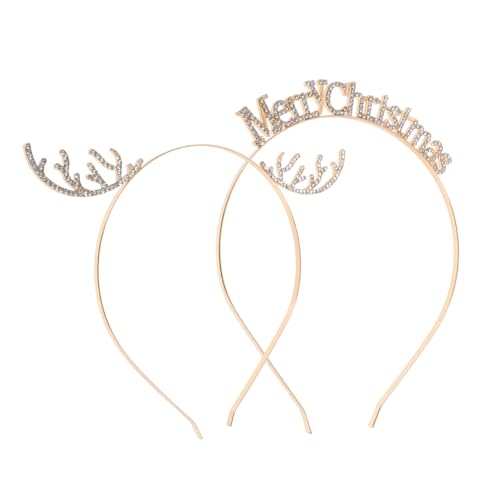 DRESSOOS 2st Schneeflocken-stirnband Spitzenstirnbänder Für Frauen Weihnachtshaarreifen Harte Stirnbänder Für Frauen Weihnachtshaarband Neues Jahr Stirnband Haarnadel-stirnband Strasssteine von DRESSOOS