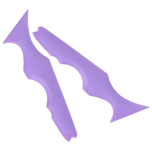 DRESSOOS 2st Silikon-schönheitslineal Eyeliner-stempel Mascara Guide Helfer Wimperntusche Wimpernwerkzeuge Hilfsmittel Zum Tragen Von Lippenstiften Beauty-tools Violet Schönheit Aus Silikon von DRESSOOS