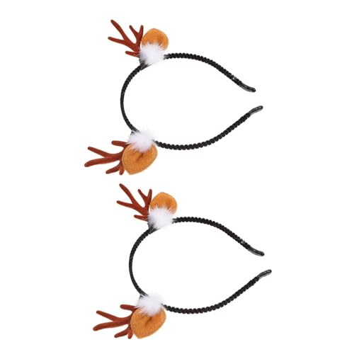 DRESSOOS Modisches Geweih-haarband-set Robuster Lichtbeständiger Haarschmuck Für Weihnachtstanz-make-up von DRESSOOS