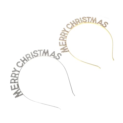 DRESSOOS Deko Modekleidung 2st Weihnachtsstirnband Neujahrs-stirnband Buchstabendekor Haarschmuck Geburtstags-stirnband Für Frauen Abschlusskopfschmuck 2022 Fräulein Diamant Zubehör von DRESSOOS