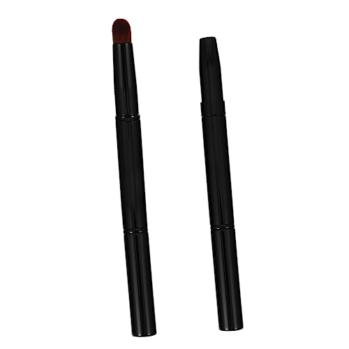DRESSOOS 2stücke Abgewinkelte Augenbrauen-pinsel Doppelseitige Präzise Make-up-tools Für Augenbrauen Und Lidschatten Tragbar Mit Abdeckung Für Profis Und Anfänger von DRESSOOS