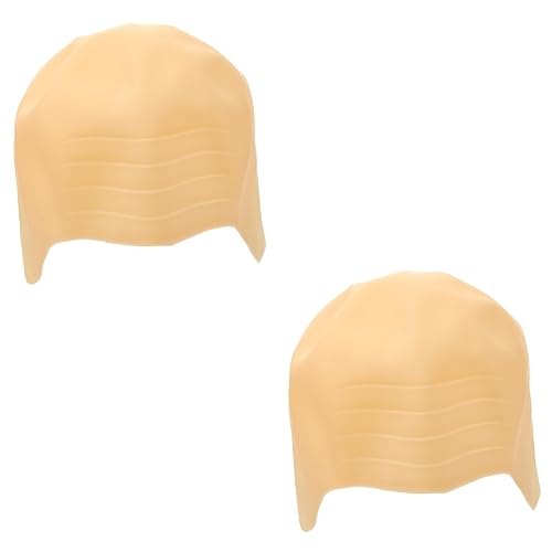 DRESSOOS 2stücke Bald Cap Für Erwachsene Glatze Kostüm Zubehör Für Halloween Cosplay Und Theater Bequeme Und Dehnbare Kopfhaube Für Realistischen Look von DRESSOOS