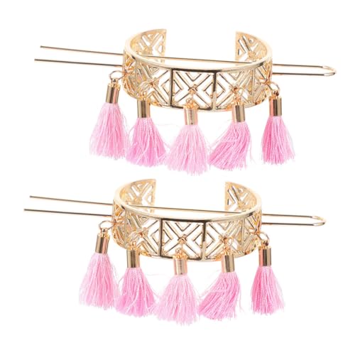 DRESSOOS 2stücke Blumenförmige Haarnadeln Mit Quasten Vintage-haarstäbe Aus Rutschfeste Flatternde Haarspangen Haarnadeln Für Frauen Und Mädchen von DRESSOOS