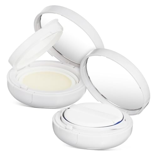 DRESSOOS 2stücke Cushion Foundation Behälter Leeres Kissen Kompakte Fall Mit Spiegel Puderetui Für Beauty-produkte Robustes Material Für Unterwegs von DRESSOOS