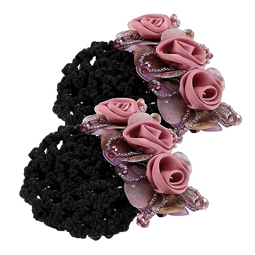 DRESSOOS 2stücke Damen Dutt Haarnetze Blumenhaarnetz Dutt-abdeckung Clip Haar Accessoires Für Arbeit Und Alltag DRESSOOS 2stücke Damen Dutt Haarnetze Blumenhaarnetz Dutt-abdeckung Clip Haar Accessoires Für Arbeit Und Alltag von DRESSOOS