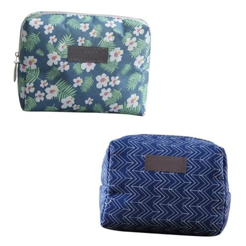 DRESSOOS 2stücke Kosmetik Organizer Tasche Mit Reißverschluss Make-up Taschen Für Reisen Waschen Taschen Mit Musterdruck Für Haushalt Und von DRESSOOS