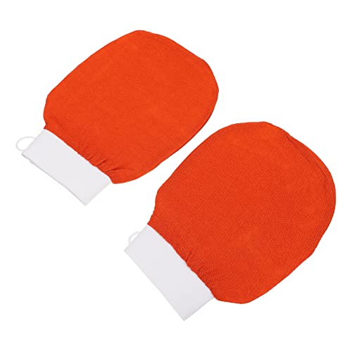 DRESSOOS 2stücke Peeling-handschuhe Für Körperpeeling Tragbare Duschhandschuhe Badehandschuhe Für Männer Und Frauen Glatte Haut Nach Anwendung Geschenkidee Für Familie Und Angehörige von DRESSOOS