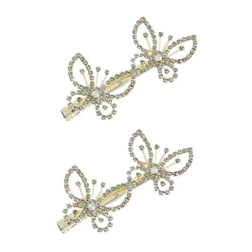 DRESSOOS 2stücke Schmetterling Haarnadeln Strass Ornament Damen Haaraccessoires Für Alltag Party Festival Frisuren von DRESSOOS