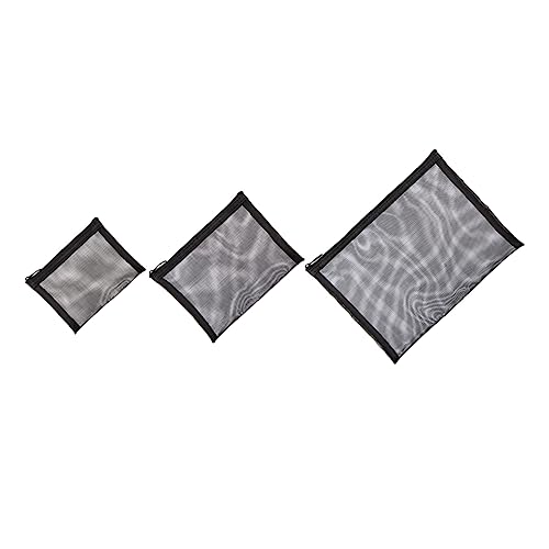 DRESSOOS 3stücke Netz Make-up Tasche Mit Reißverschluss Kleine Mesh Kosmetiktasche Für Reise Hautpflege Tasche Aus Leicht Und Tragbar Organizer Für Kosmetik von DRESSOOS