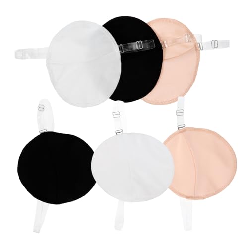 DRESSOOS 3paare Waschbare Achselpads Transparent Anti-schweiß Geruchsneutral Wiederverwendbar Für Damen Und Mädchen Und Hautfarbe Effektiver Schweißschutz von DRESSOOS