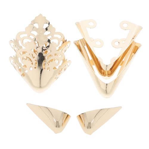 DRESSOOS 3 Paare Metall Schutzkappen für High Heels Zehenschutz Spitzenschutz Robust Anti kick Damen Schuhe Elegante Abdeckung für Spitze Absatzschuhe Goldfarben von DRESSOOS