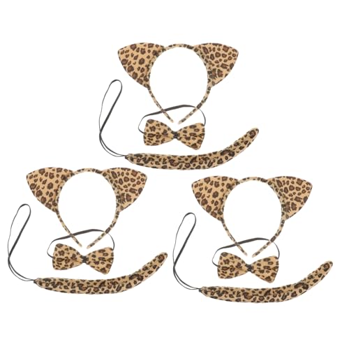 DRESSOOS 3 Sätze Katzenohren Stirnband Fliege Set Cosplay Tier Performance Requisiten DRESSOOS 3 Sätze Katzenohren Stirnband Fliege Set Cosplay Tier Performance Requisiten von DRESSOOS