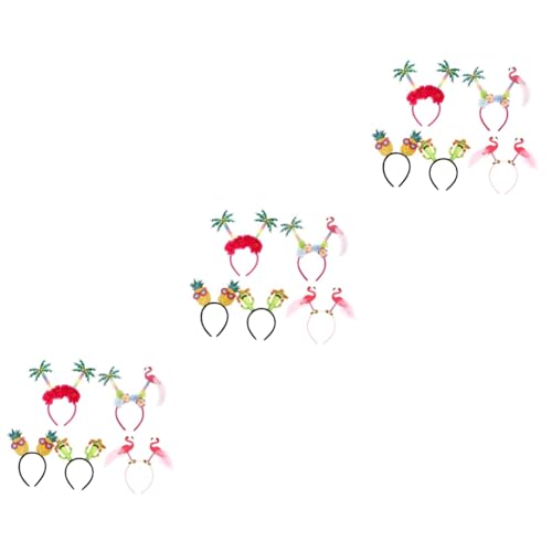 DRESSOOS 3 Sets Ananas-accessoire Für Partydekorationen Hawaii-stirnband Für Frauen 5 Stück * 3 von DRESSOOS