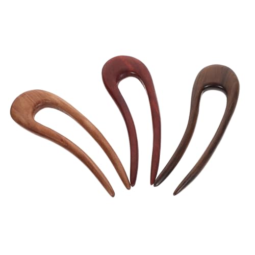 DRESSOOS 3stücke Holzhaarnadel U-förmig Vintage Haarnadeln Für Frauen Haarnadeln Aus Holz Dekorativ Zum Festhalten Von Haaren von DRESSOOS