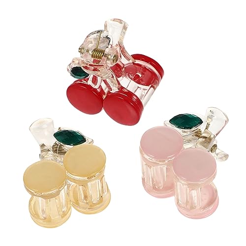 DRESSOOS 3stücke Frucht Haarklammern Einzigartige Haarclips Rot Und Gelb Für Frauen Stilvolle Haaraccessoires Für Feste Und Alltag von DRESSOOS