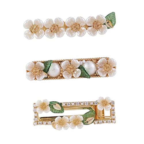 DRESSOOS 3stücke Teiliges Vintage Haarspangen Mit Blumen Und Perlen Für Damen Einzigartige Haarschmuck Accessoires Für Hochzeiten Und Besondere Anlässe Stylisch Und Leicht Passend Für von DRESSOOS
