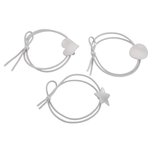 DRESSOOS 3stücke Elastische Haargummis Ohne Hängenbleiben Große Und Gummiringe Mit Schleife Und Flach Für Männer Und Dickes Haar Hochelastisch Und Spiralförmig von DRESSOOS