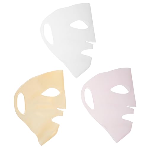 DRESSOOS Maskenabdeckung 3St Feste Abdeckung der Gesichtsmaske silikonmaske gifts for women Silikon-Gesichtsmaskenabdeckung Abdeckungen für aus Silikon Kosmetik Maskensatz Wesen von DRESSOOS