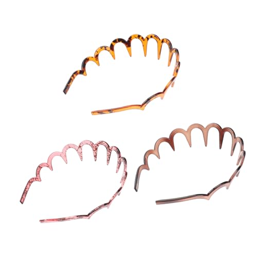 DRESSOOS Haarbänder-set 3-teilig U-förmiges Stirnband Stabile Kopfbedeckung Für Damen Eleganter Geweih-stil Für Party Geburtstag Cosplay von DRESSOOS