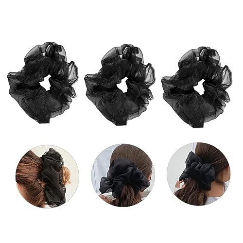 DRESSOOS 3stücke Retro Haarringe Elastische Haargummis Für Mädchen Und Damen Dehnbare Haarbänder Für Dutt Und Pferdeschwanz Praktische Haarschmuck Für Alltag Sport Und Reisen von DRESSOOS