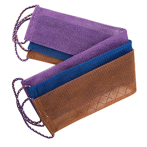 DRESSOOS 3-teiliges -peeling-set Afrikanisches Schrubbnetz Badetücher Rückenschrubber für Die Dusche Peeling-zubehör für Das Bad Weich Robust von DRESSOOS