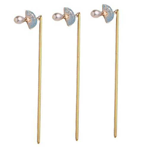 DRESSOOS 3 Stück Vintage Haarnadeln Haarstäbchen für Hochsteckfrisuren Chignon Halter Leichte Metall Haaraccessoires für Damen für Verschiedene Haarfarben und Styles von DRESSOOS