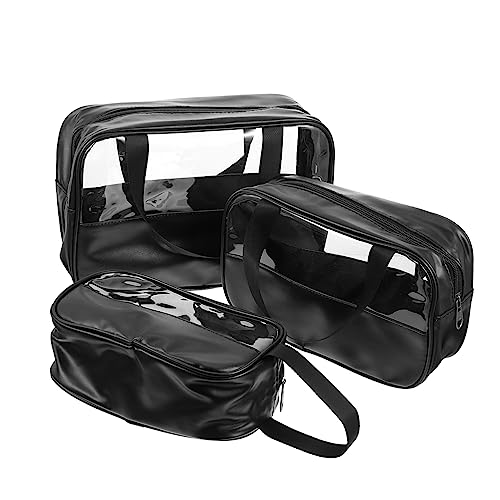 DRESSOOS 3stücke Transparente Kosmetiktasche Für Reisen Mit Reißverschluss Kulturbeutel Make-up Lagerung Beutel Für Damen Herren Mit Viel Stauraum Für Beauty Produkte Und von DRESSOOS