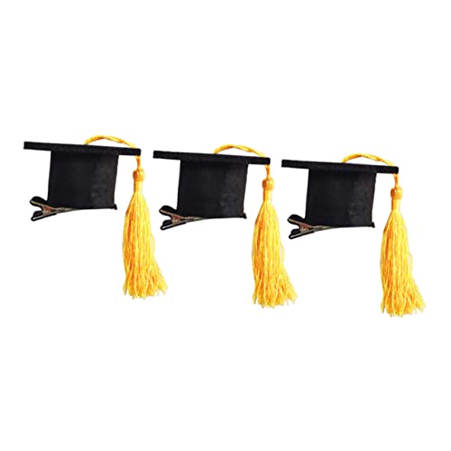 DRESSOOS 3stücke Mini Doktorhut Haarnadeln Mit Quaste Bunte Abschlussfeier Accessoires Für Erwachsene Und Mädchen Dekoration Bei Graduierungen Und Partys von DRESSOOS