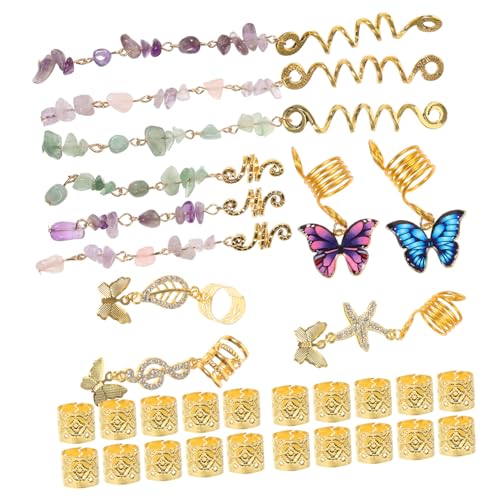 DRESSOOS 31stücke Dreadlock-perlen Für Frauen Haarschmuck Zopf-accessoires Dreadlock-anhänger Haaranhänger Für Flechtfrisuren Haarschmuck Für Zöpfe Und Haarverlängerungen von DRESSOOS