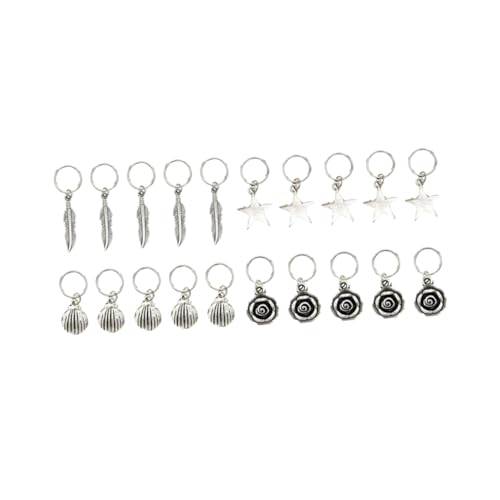 DRESSOOS 35stücke Metall Haarmanschetten Runde Dreadlocks Muschel Haarschlauch Zart Haarschmuck DRESSOOS 35stücke Metall Haarmanschetten Runde Dreadlocks Muschel Haarschlauch Zart Haarschmuck von DRESSOOS