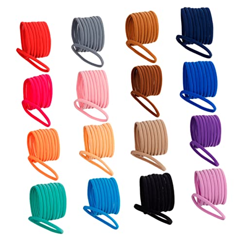 DRESSOOS 36stücke Teiliges Haargummi Elastischem Nylon Nahtlose Haarbänder Für Damen Und Mädchen Vielseitig Einsetzbar Und Gemischten Farben Für Alltag Und Besondere Anlässe von DRESSOOS